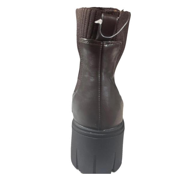 JABASIC (NEW) Women Chunky Ankle Boots Slip‎ on Chelsea Elastic Booties SZ 9 - Picture 9 of 10